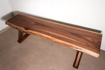 Elevate Your Dining Space with the Handcrafted Farmhouse Live Edge Sheesham Bench