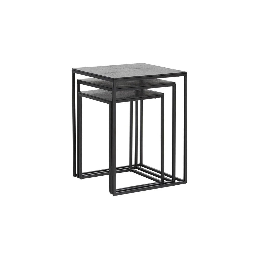 Nesting Metal Side Table – Set of 3 Modern Accent Tables