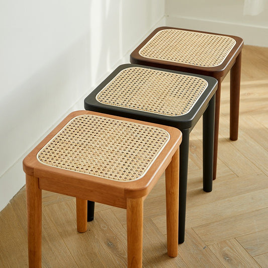 Solid Wood Nordic Style Rattan Chair
