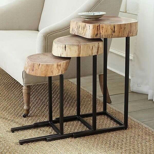 Live Edge Nested Tables Set of 3
