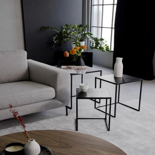 Nesting Metal Side Table – Set of 3 Modern Accent Tables