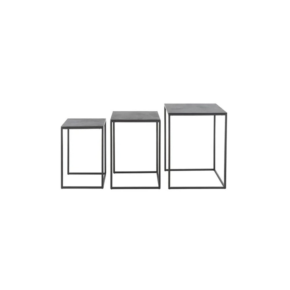 Nesting Metal Side Table – Set of 3 Modern Accent Tables