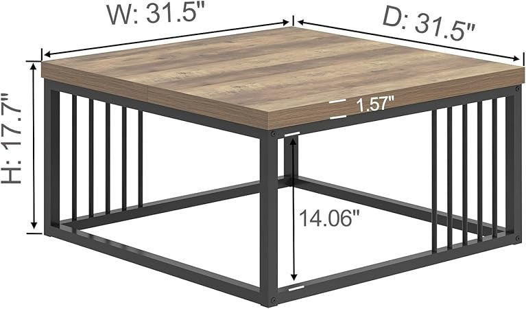 Modern Square Center Table for Living Room