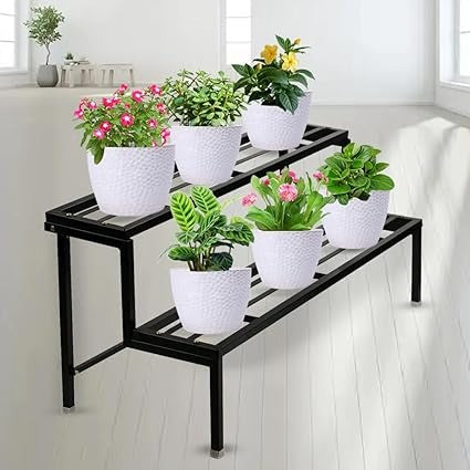 2-Step Planter Pot Stand for Outdoor & Indoor Garden