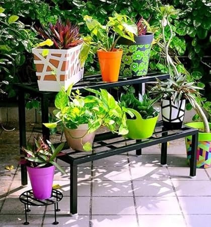 2-Step Planter Pot Stand for Outdoor & Indoor Garden