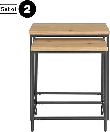 Nesting Side Tables - Set of 2 End Tables for Living Room