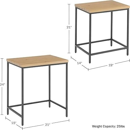 Nesting Side Tables - Set of 2 End Tables for Living Room