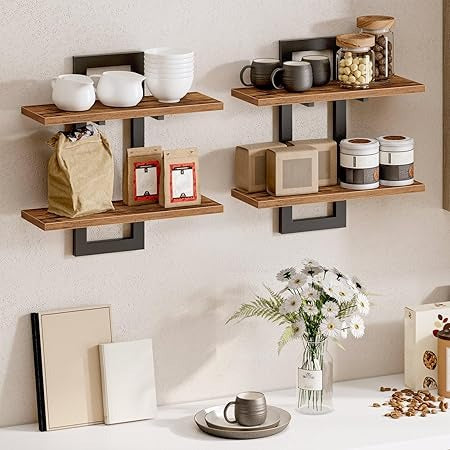 Wall Mounted Storage Shelves 2-Tier