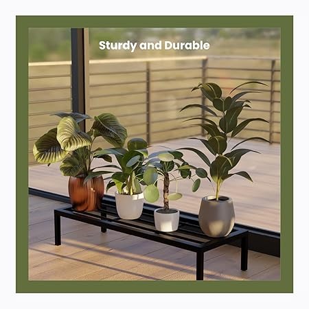 Plant Stand for Indoor & Outdoor - Metal Plant Stand for Balcony