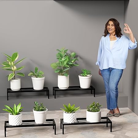 Plant Stand for Indoor & Outdoor - Metal Plant Stand for Balcony