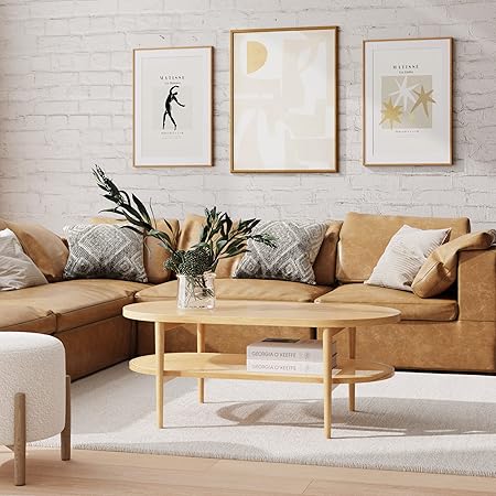 Rattan Coffee Table with Storage Shelf