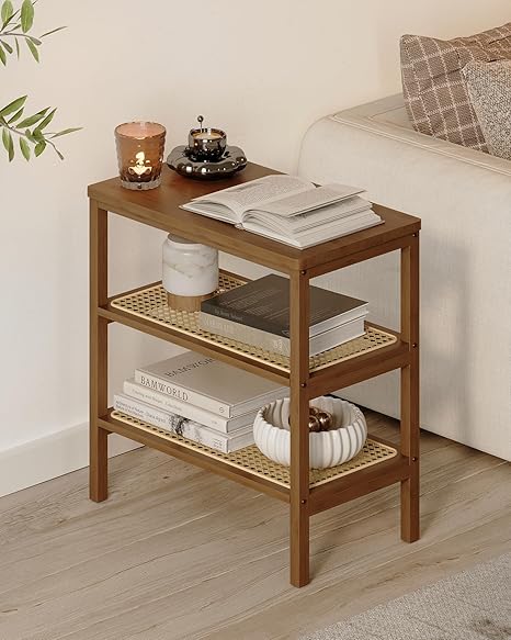 Mid Century Rattan Side Table