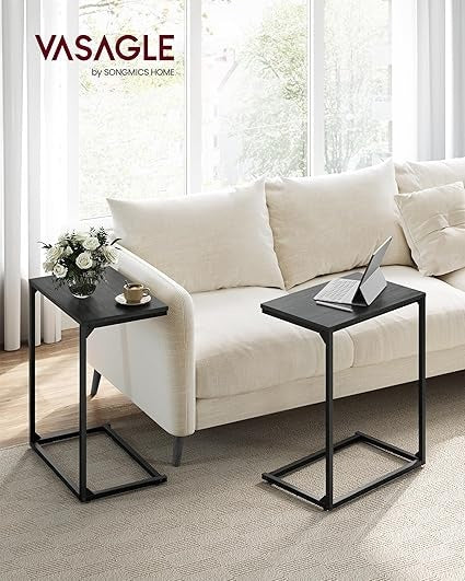C Shape End Table, Small Coffee Table