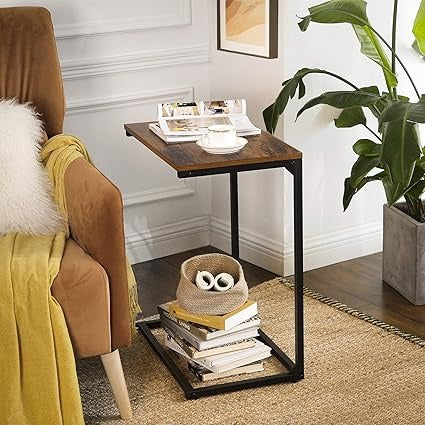 C Shape End Table, Small Coffee Table