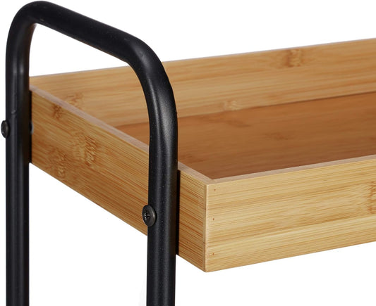 Relaxdays Bamboo Serving Trolley