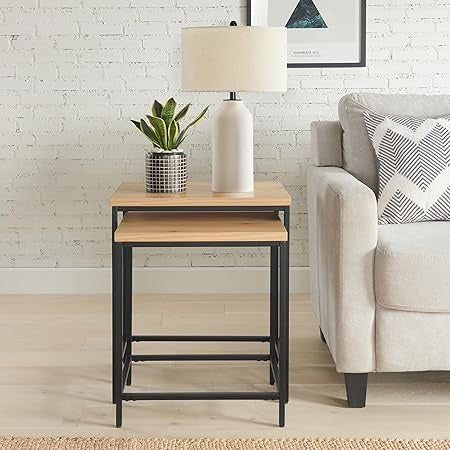 Nesting Side Tables - Set of 2 End Tables for Living Room