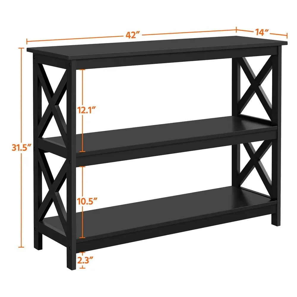 3 Tier X-Design Console Table with Storage