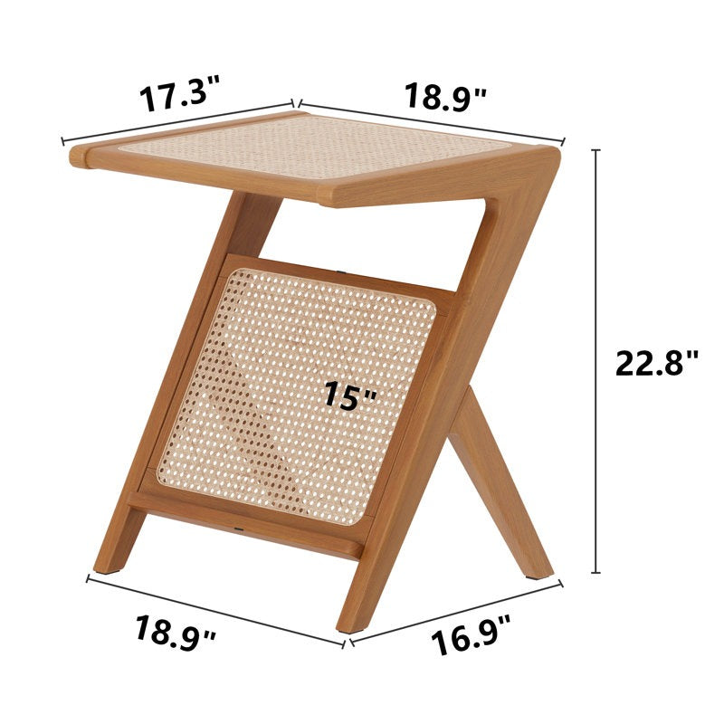 Rattan End Side Table
