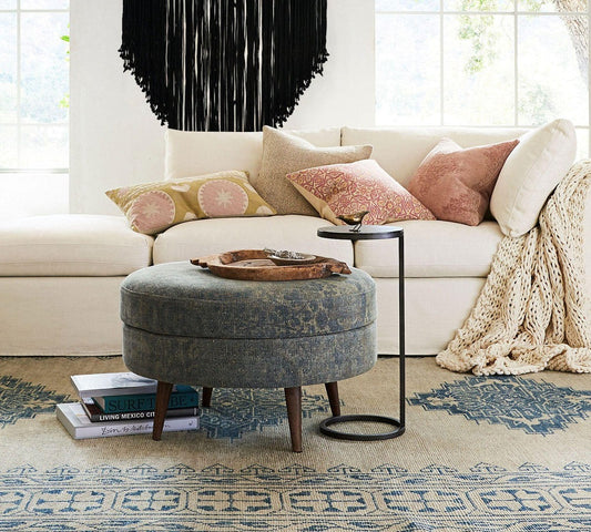 Round Metal Accent Table