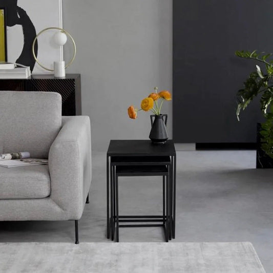 Nesting Metal Side Table – Set of 3 Modern Accent Tables