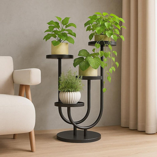 4 Tier Metal Plant Stand for Indoor Outdoor Use