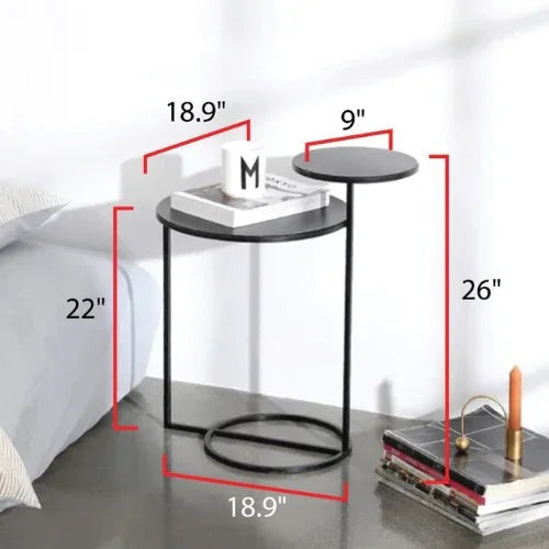 2-Tiered Double Tray Side Table
