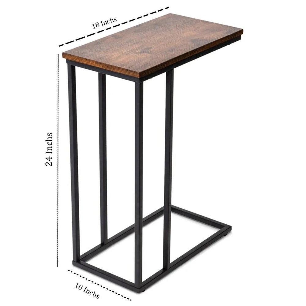 Wooden C Side Table