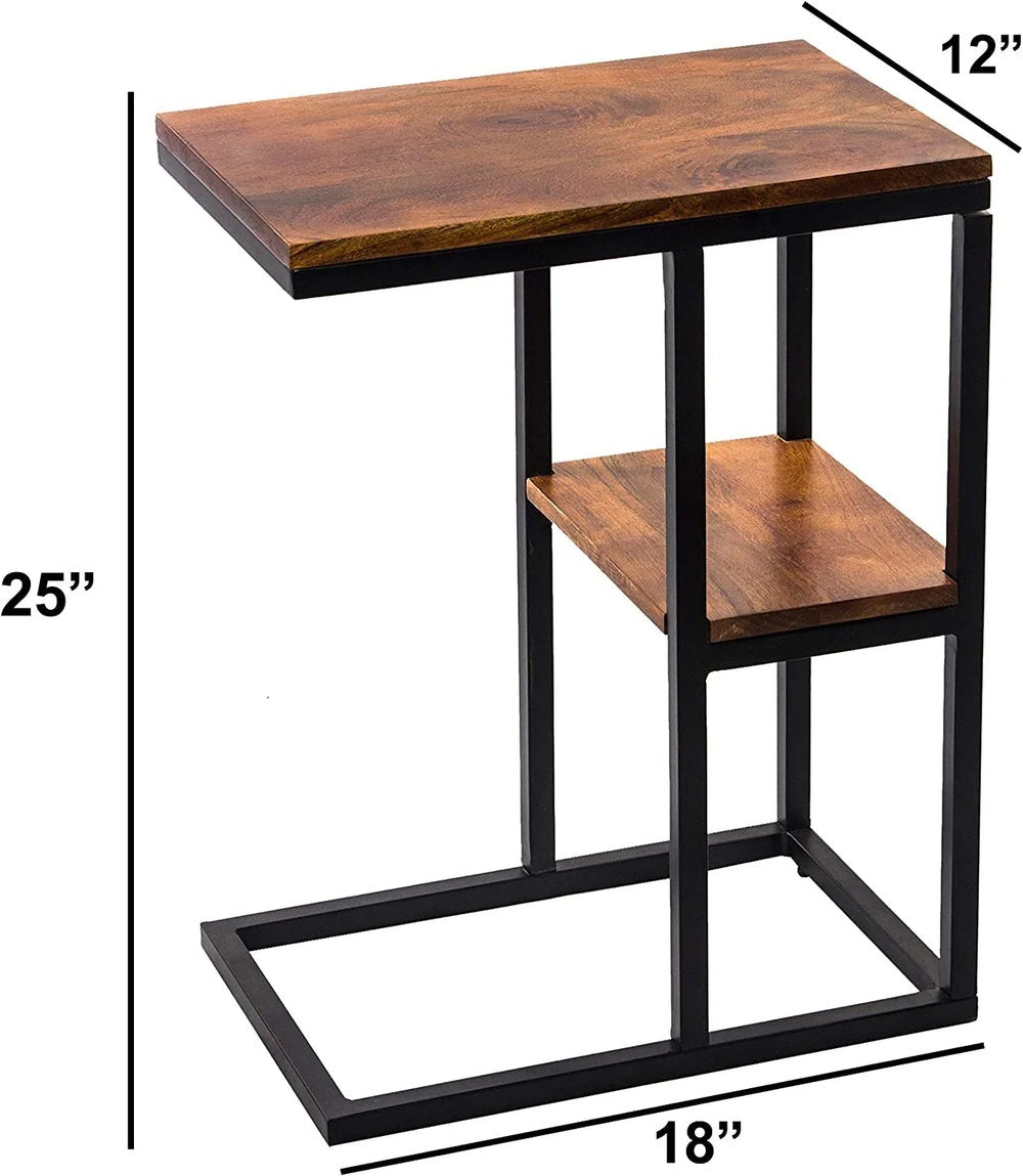 E Shaped Side Table