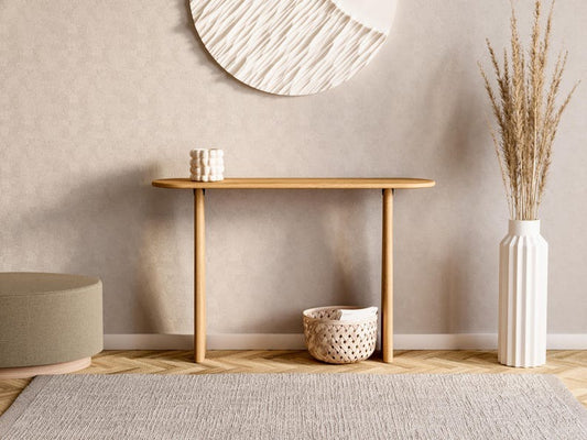 Modern Oak Console Table – Solid Wood Style Furniture