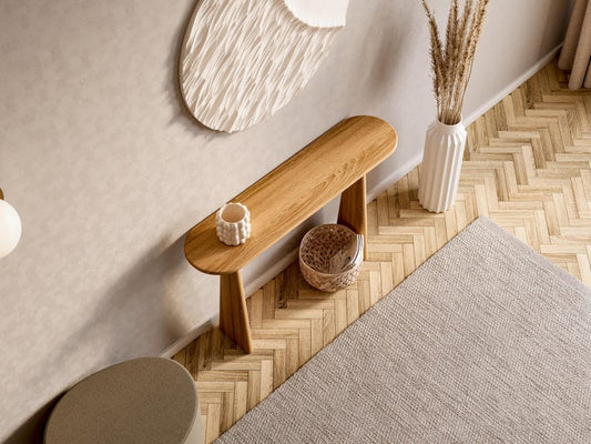 Modern Oak Console Table – Solid Wood Style Furniture