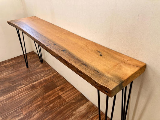 Live Edge Sofa Table – Handmade Natural Wood Console & Rustic Entryway Table