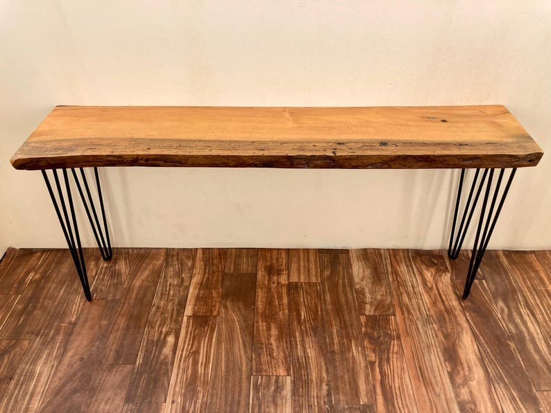 Live Edge Sofa Table β Handmade Natural Wood Console & Rustic Entryway Table