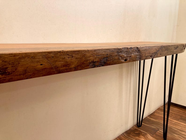 Live Edge Sofa Table β Handmade Natural Wood Console & Rustic Entryway Table