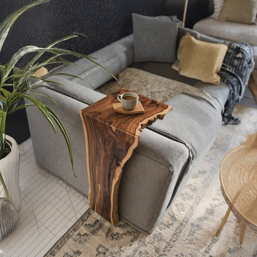 Farmhouse Sofa Armrest Table For Practical Storage And Style