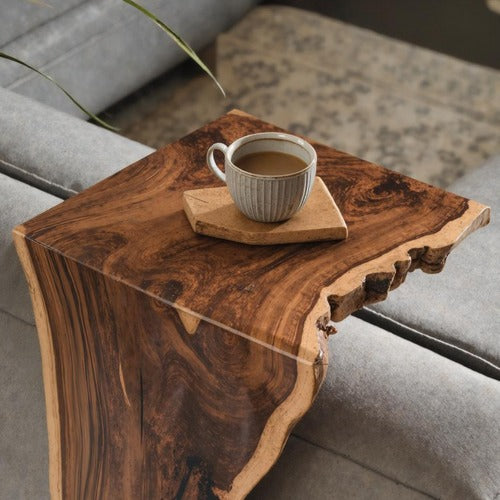 Farmhouse Sofa Armrest Table For Practical Storage And Style
