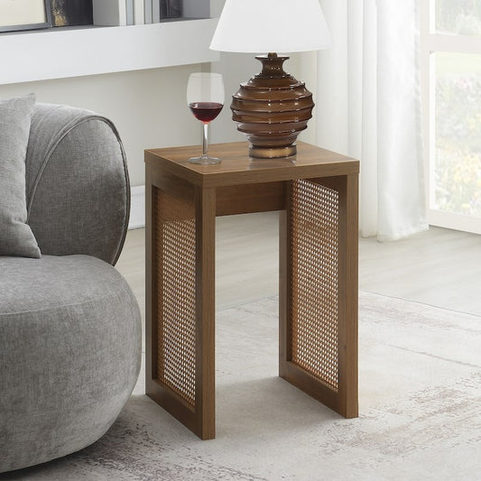 Convenience Concepts Northfield Weave End Table | Modern Side Table for Living Room & Bedroom
