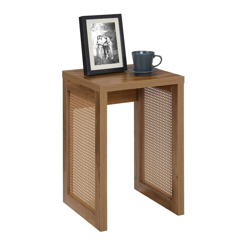 Convenience Concepts Northfield Weave End Table | Modern Side Table for Living Room & Bedroom