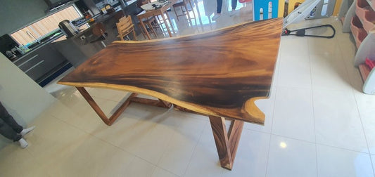 Custom Solid Sheesham Wood Live Edge Table