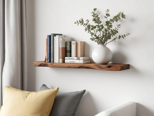 Custom Live Edge Sheesham Shelf – Rustic Floating Solid Wood Accent