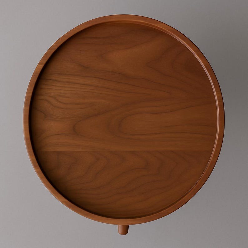 Narrow Wooden Side Table | Handmade Solid Wood End Table | Slim Mid-Century Modern Nightstand