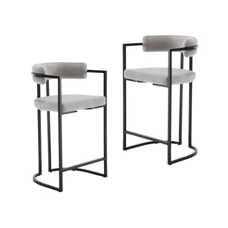 Industrial Style Metallic Frame Bar Chair
