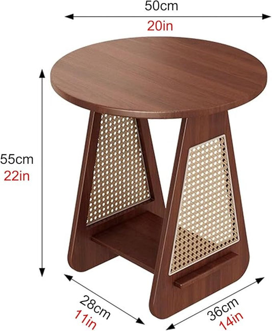 Modern Solid Wood Living Room Coffee Table – Large Double-Layer Cocktail Table – Easy to Clean Design