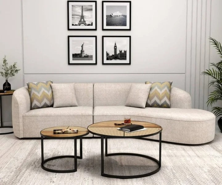 Modern Rattan Nesting Coffee Tables – Set of 2