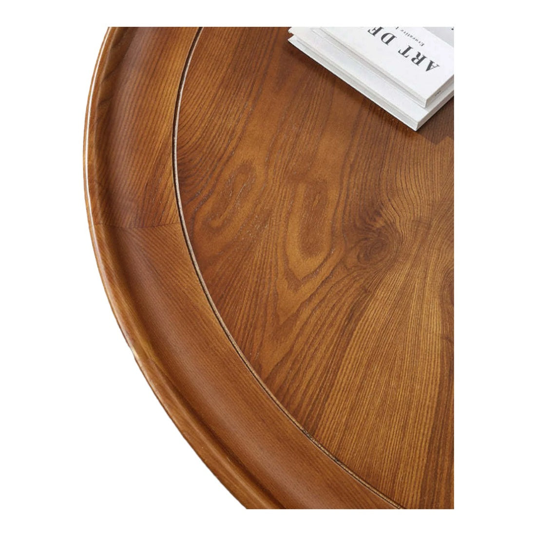 Rattan Coffee Table – Solid Wood Cane Center Table with Shelf – Modern Living Room Storage Table