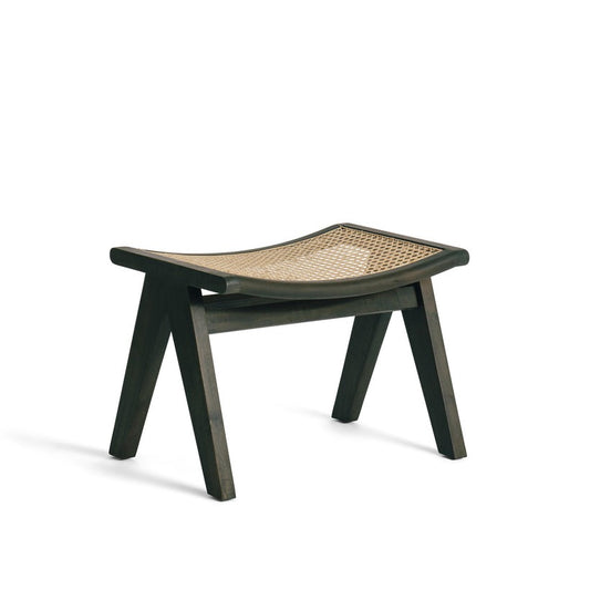 Handcrafted Rattan Stool – Solid Wood & Cane Seating – Modern Minimalist Accent Stool