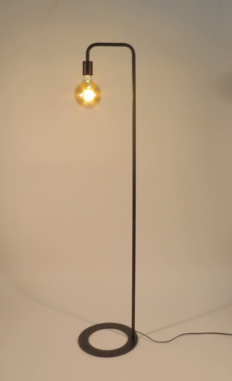 Handmade floor lamp, made from metal, interior design, home decor, industrial style, lampstand