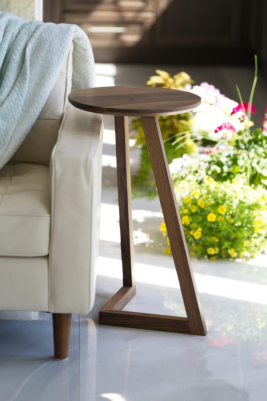 Solid Black Sheesham End Table
