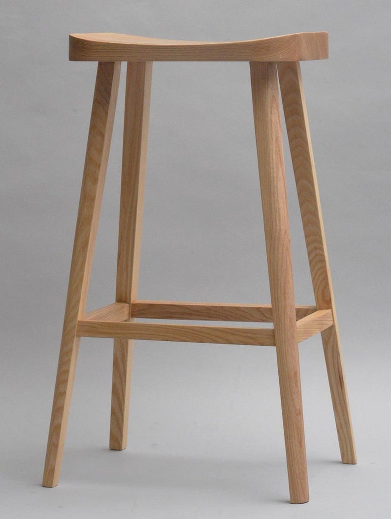 Minimalist Wooden Bar Stool for Kitchen & Bar
