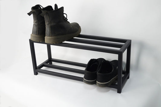 Hallway 2 Tier Metal Shoe Rack,