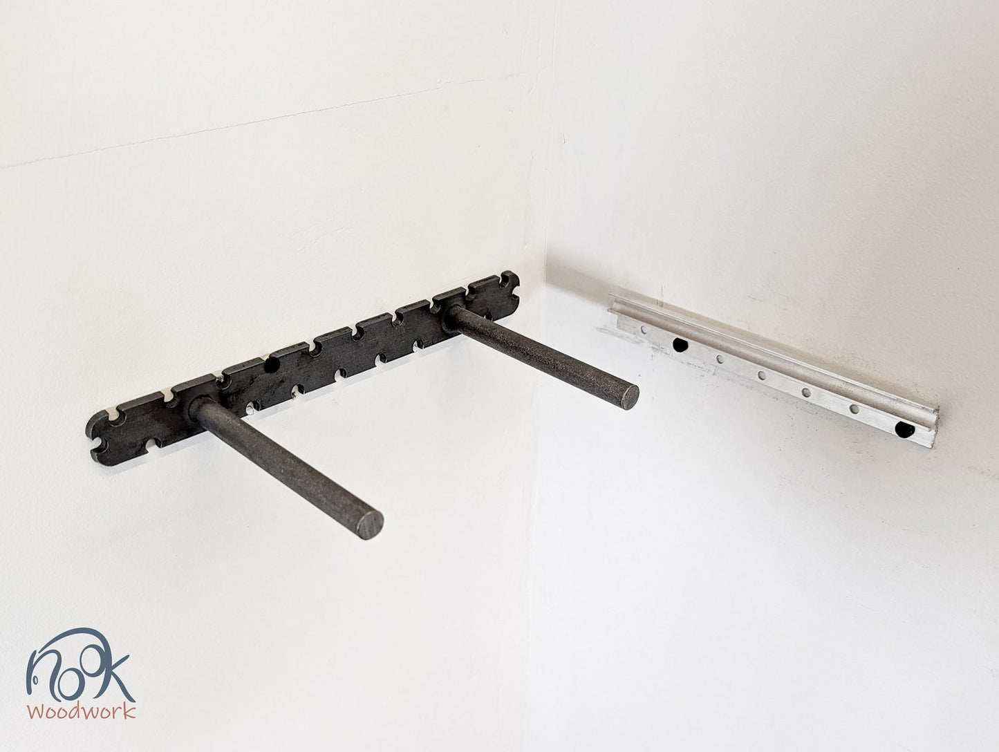 Floating Corner Shelves with Straight Edges